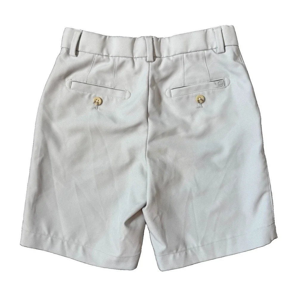 Peter Millar Shorts Performance Salem Golf Boys Small 7-8 Gray Stretch Chinos